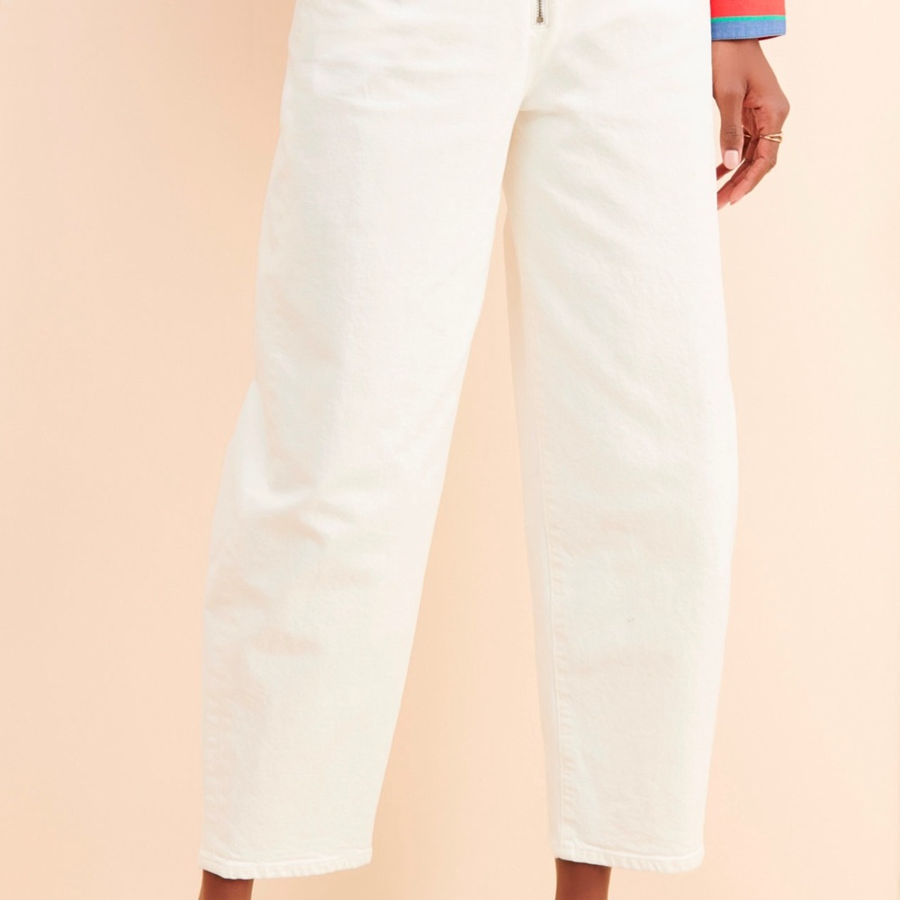 Citizens Of Humanity white barrel leg jeans